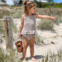 Peplum Knitted Onesie ~ Dusty