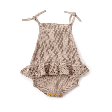 Peplum Knitted Onesie ~ Dusty