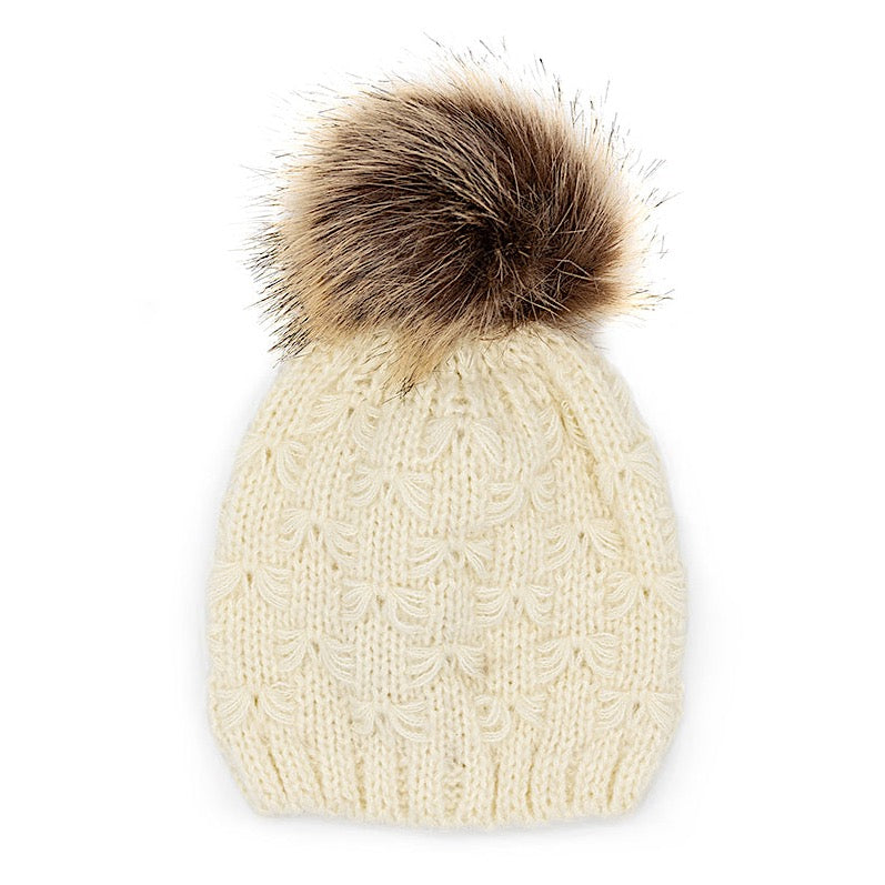 Mum + Bub Ivory Beanies