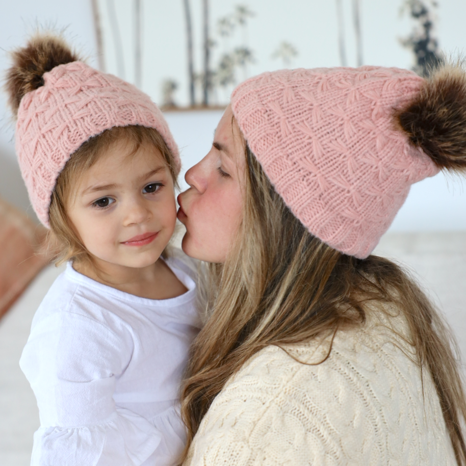 Mum + Bub Blush Beanies