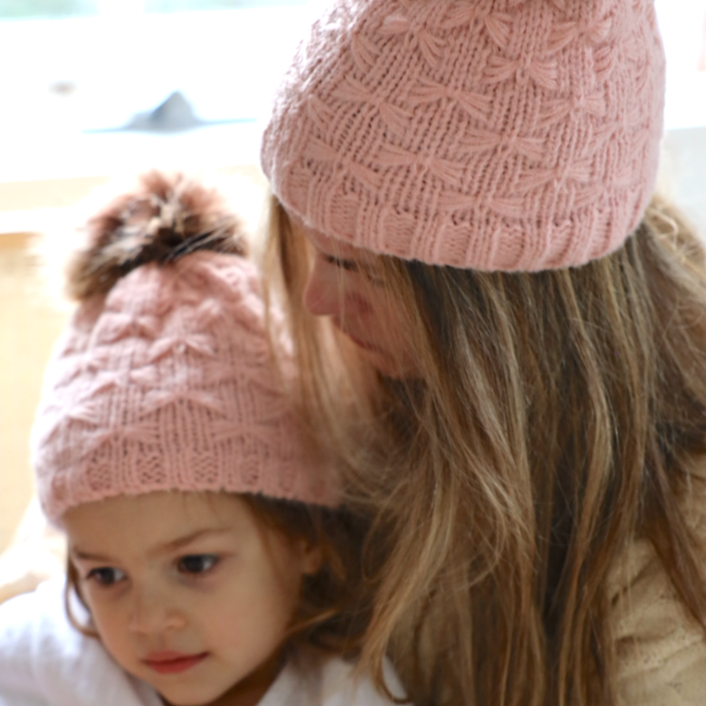Mum + Bub Blush Beanies